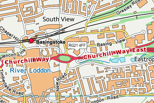 RG21 4FF map - OS VectorMap District (Ordnance Survey) RG21 4FF map - OS VectorMap District (Ordnance Survey)