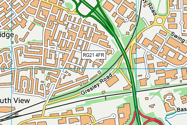 RG21 4FR map - OS VectorMap District (Ordnance Survey) RG21 4FR map - OS VectorMap District (Ordnance Survey)