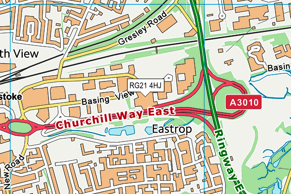 RG21 4HJ map - OS VectorMap District (Ordnance Survey) RG21 4HJ map - OS VectorMap District (Ordnance Survey)