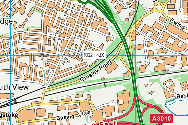 RG21 4JX map - OS VectorMap District (Ordnance Survey) RG21 4JX map - OS VectorMap District (Ordnance Survey)