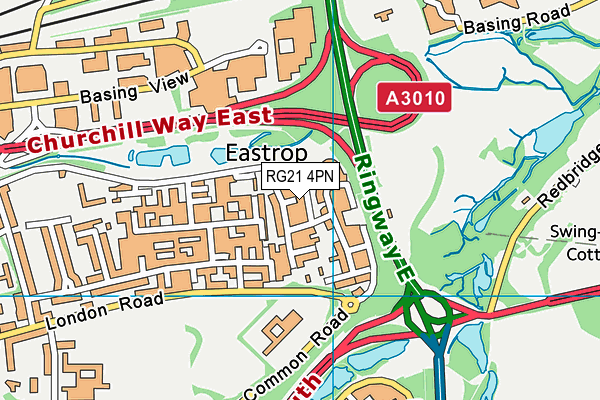 RG21 4PN map - OS VectorMap District (Ordnance Survey) RG21 4PN map - OS VectorMap District (Ordnance Survey)