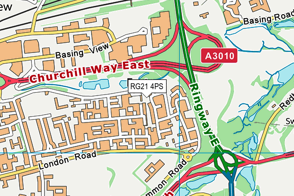RG21 4PS map - OS VectorMap District (Ordnance Survey) RG21 4PS map - OS VectorMap District (Ordnance Survey)