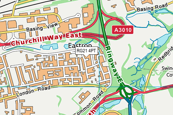 RG21 4PT map - OS VectorMap District (Ordnance Survey) RG21 4PT map - OS VectorMap District (Ordnance Survey)