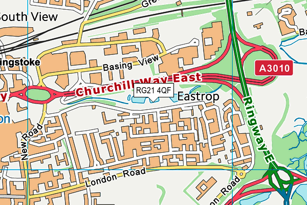 RG21 4QF map - OS VectorMap District (Ordnance Survey) RG21 4QF map - OS VectorMap District (Ordnance Survey)