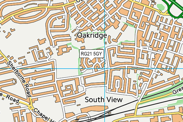 RG21 5GY map - OS VectorMap District (Ordnance Survey) RG21 5GY map - OS VectorMap District (Ordnance Survey)