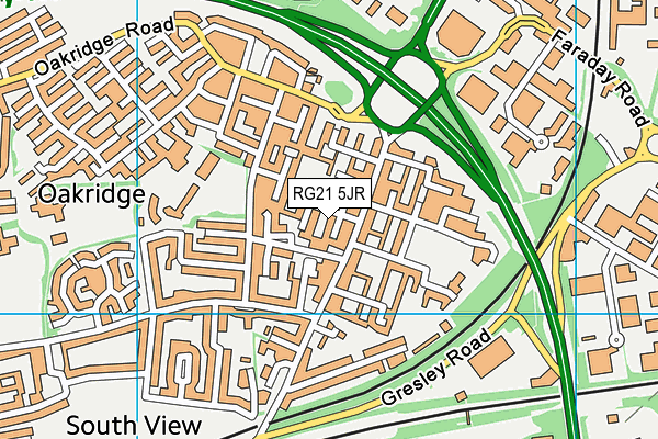 RG21 5JR map - OS VectorMap District (Ordnance Survey) RG21 5JR map - OS VectorMap District (Ordnance Survey)