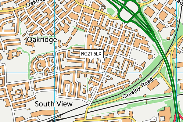 RG21 5LX map - OS VectorMap District (Ordnance Survey) RG21 5LX map - OS VectorMap District (Ordnance Survey)
