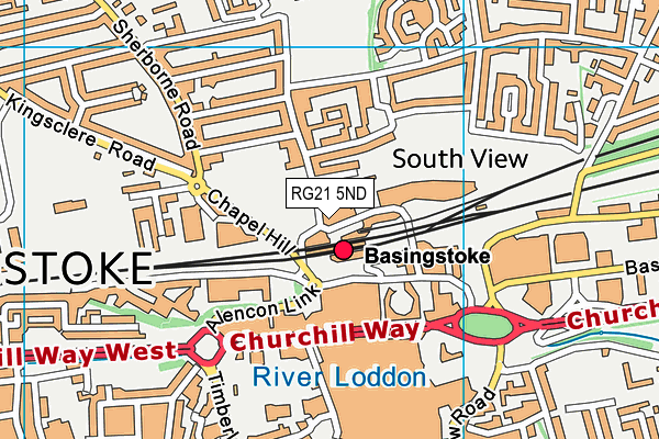 RG21 5ND map - OS VectorMap District (Ordnance Survey) RG21 5ND map - OS VectorMap District (Ordnance Survey)