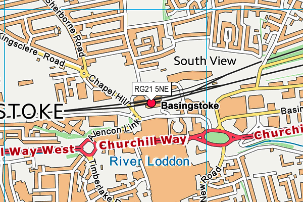 RG21 5NE map - OS VectorMap District (Ordnance Survey) RG21 5NE map - OS VectorMap District (Ordnance Survey)