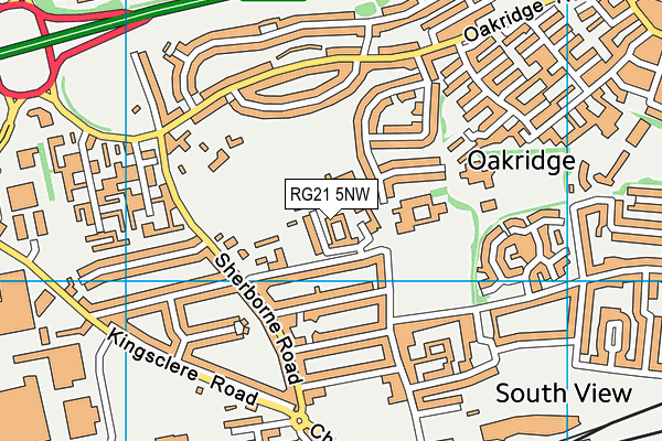 RG21 5NW map - OS VectorMap District (Ordnance Survey) RG21 5NW map - OS VectorMap District (Ordnance Survey)