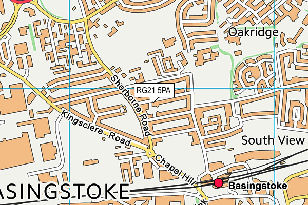 RG21 5PA map - OS VectorMap District (Ordnance Survey) RG21 5PA map - OS VectorMap District (Ordnance Survey)