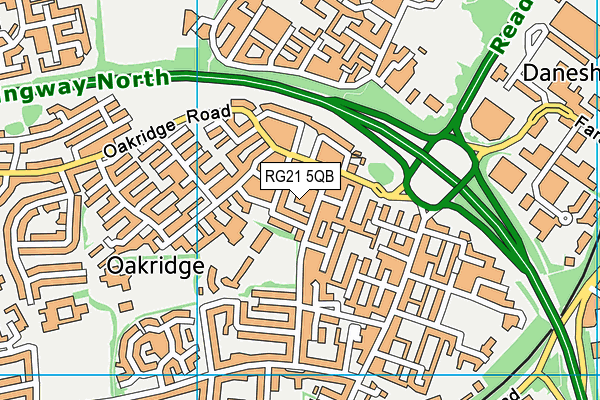 RG21 5QB map - OS VectorMap District (Ordnance Survey) RG21 5QB map - OS VectorMap District (Ordnance Survey)