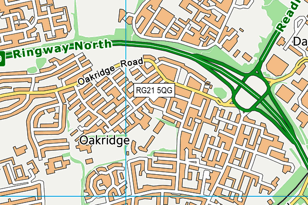 RG21 5QG map - OS VectorMap District (Ordnance Survey) RG21 5QG map - OS VectorMap District (Ordnance Survey)