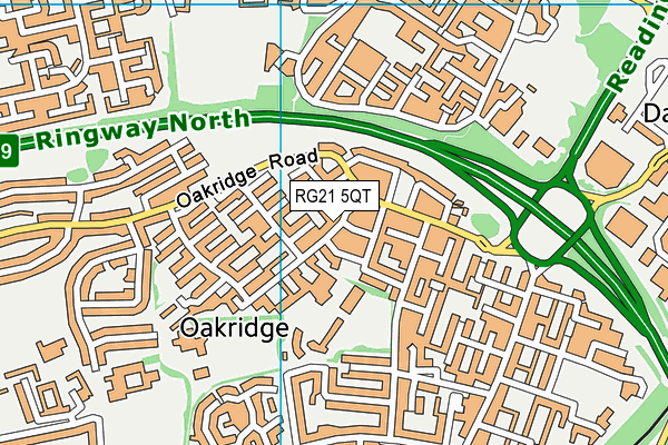 RG21 5QT map - OS VectorMap District (Ordnance Survey) RG21 5QT map - OS VectorMap District (Ordnance Survey)