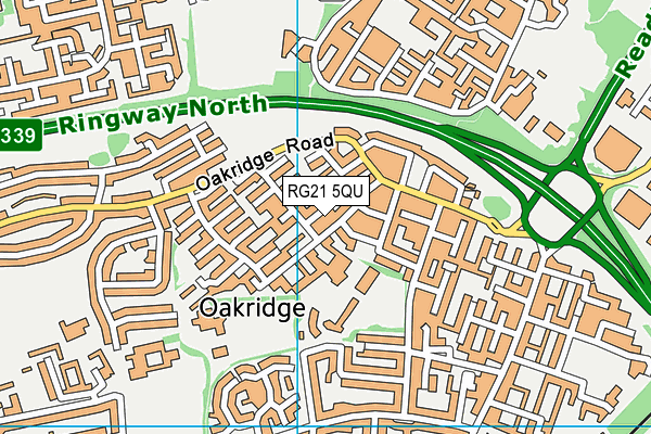 RG21 5QU map - OS VectorMap District (Ordnance Survey) RG21 5QU map - OS VectorMap District (Ordnance Survey)