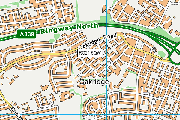 RG21 5QW map - OS VectorMap District (Ordnance Survey) RG21 5QW map - OS VectorMap District (Ordnance Survey)