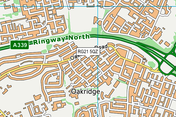 RG21 5QZ map - OS VectorMap District (Ordnance Survey) RG21 5QZ map - OS VectorMap District (Ordnance Survey)