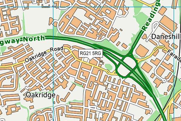 RG21 5RG map - OS VectorMap District (Ordnance Survey) RG21 5RG map - OS VectorMap District (Ordnance Survey)