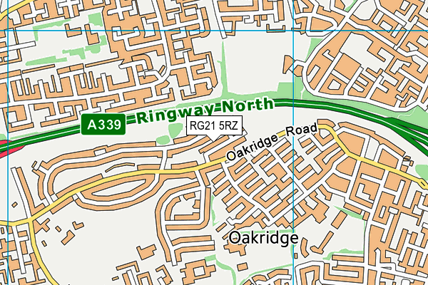 RG21 5RZ map - OS VectorMap District (Ordnance Survey) RG21 5RZ map - OS VectorMap District (Ordnance Survey)