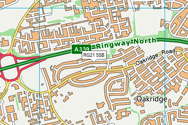 RG21 5SB map - OS VectorMap District (Ordnance Survey) RG21 5SB map - OS VectorMap District (Ordnance Survey)