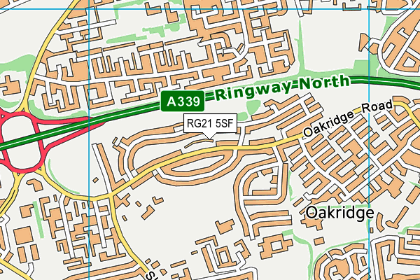 RG21 5SF map - OS VectorMap District (Ordnance Survey) RG21 5SF map - OS VectorMap District (Ordnance Survey)