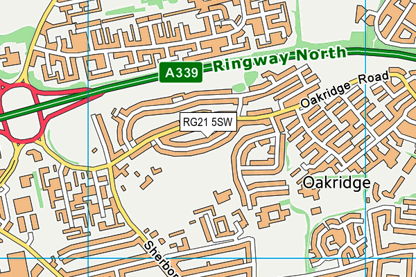 RG21 5SW map - OS VectorMap District (Ordnance Survey) RG21 5SW map - OS VectorMap District (Ordnance Survey)