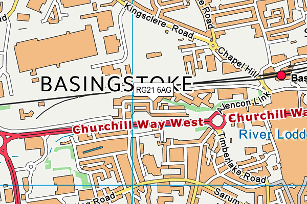 RG21 6AG map - OS VectorMap District (Ordnance Survey) RG21 6AG map - OS VectorMap District (Ordnance Survey)