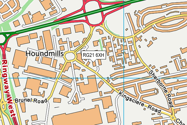 RG21 6XH map - OS VectorMap District (Ordnance Survey) RG21 6XH map - OS VectorMap District (Ordnance Survey)