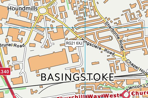RG21 6XJ map - OS VectorMap District (Ordnance Survey) RG21 6XJ map - OS VectorMap District (Ordnance Survey)
