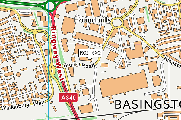 RG21 6XQ map - OS VectorMap District (Ordnance Survey) RG21 6XQ map - OS VectorMap District (Ordnance Survey)