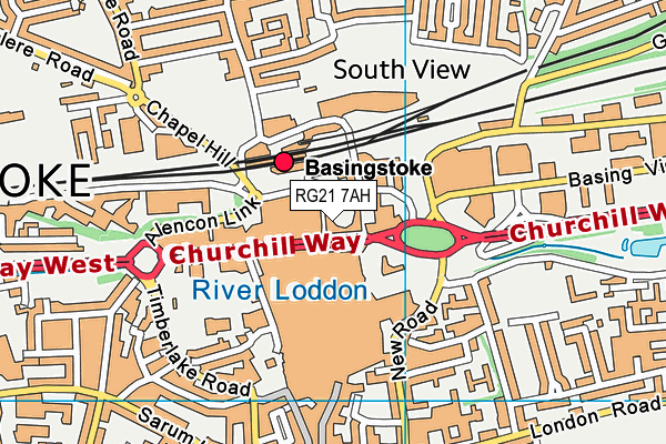 RG21 7AH map - OS VectorMap District (Ordnance Survey) RG21 7AH map - OS VectorMap District (Ordnance Survey)