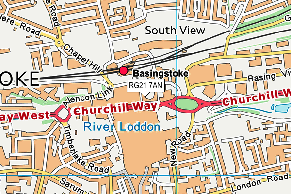 RG21 7AN map - OS VectorMap District (Ordnance Survey) RG21 7AN map - OS VectorMap District (Ordnance Survey)