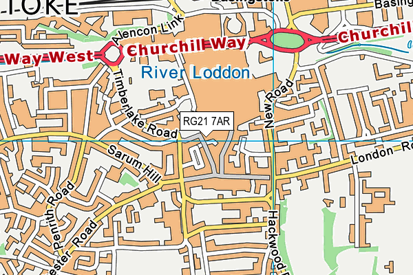 RG21 7AR map - OS VectorMap District (Ordnance Survey) RG21 7AR map - OS VectorMap District (Ordnance Survey)
