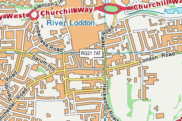 RG21 7AT map - OS VectorMap District (Ordnance Survey) RG21 7AT map - OS VectorMap District (Ordnance Survey)