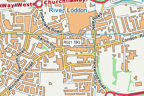 RG21 7BQ map - OS VectorMap District (Ordnance Survey) RG21 7BQ map - OS VectorMap District (Ordnance Survey)