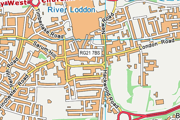 RG21 7BS map - OS VectorMap District (Ordnance Survey) RG21 7BS map - OS VectorMap District (Ordnance Survey)