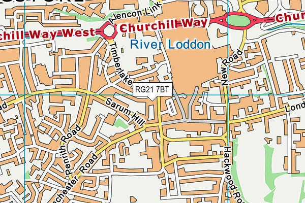 RG21 7BT map - OS VectorMap District (Ordnance Survey) RG21 7BT map - OS VectorMap District (Ordnance Survey)