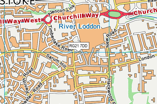 RG21 7DD map - OS VectorMap District (Ordnance Survey) RG21 7DD map - OS VectorMap District (Ordnance Survey)