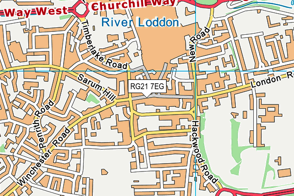 RG21 7EG map - OS VectorMap District (Ordnance Survey) RG21 7EG map - OS VectorMap District (Ordnance Survey)