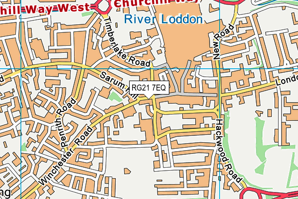 RG21 7EQ map - OS VectorMap District (Ordnance Survey) RG21 7EQ map - OS VectorMap District (Ordnance Survey)