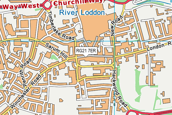 RG21 7ER map - OS VectorMap District (Ordnance Survey) RG21 7ER map - OS VectorMap District (Ordnance Survey)