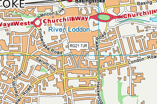RG21 7JR map - OS VectorMap District (Ordnance Survey) RG21 7JR map - OS VectorMap District (Ordnance Survey)