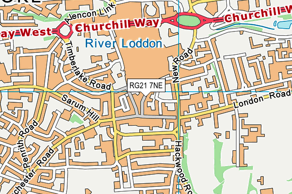 RG21 7NE map - OS VectorMap District (Ordnance Survey) RG21 7NE map - OS VectorMap District (Ordnance Survey)