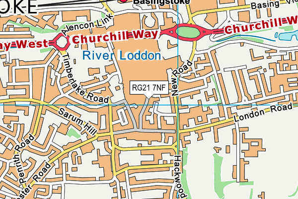 RG21 7NF map - OS VectorMap District (Ordnance Survey) RG21 7NF map - OS VectorMap District (Ordnance Survey)