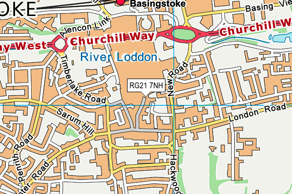 RG21 7NH map - OS VectorMap District (Ordnance Survey) RG21 7NH map - OS VectorMap District (Ordnance Survey)