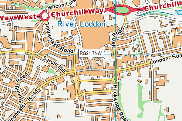 RG21 7NW map - OS VectorMap District (Ordnance Survey) RG21 7NW map - OS VectorMap District (Ordnance Survey)
