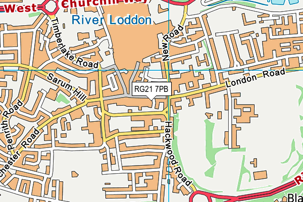 RG21 7PB map - OS VectorMap District (Ordnance Survey) RG21 7PB map - OS VectorMap District (Ordnance Survey)