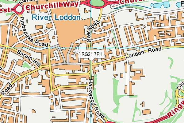 RG21 7PH map - OS VectorMap District (Ordnance Survey) RG21 7PH map - OS VectorMap District (Ordnance Survey)