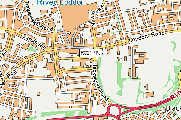 RG21 7PJ map - OS VectorMap District (Ordnance Survey) RG21 7PJ map - OS VectorMap District (Ordnance Survey)