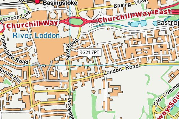 RG21 7PT map - OS VectorMap District (Ordnance Survey) RG21 7PT map - OS VectorMap District (Ordnance Survey)